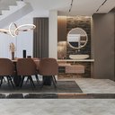 Ver imagem 2 de Lustre Pendente Led 35w Moderno Rosé 3 Temperaturas de Cor