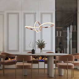 Lustre Pendente Led 35w Moderno Rosé 3 Temperaturas de Cor - 6