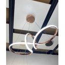 Ver imagem 7 de Lustre Pendente Led 35w Moderno Rosé 3 Temperaturas de Cor