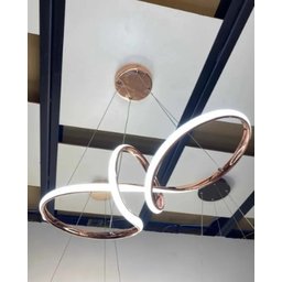 Lustre Pendente Led 35w Moderno Rosé 3 Temperaturas de Cor - 7