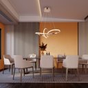 Ver imagem 3 de Lustre Pendente Led 35w Moderno Rosé 3 Temperaturas de Cor