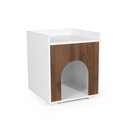 Ver imagem 1 de Mesa de Cabeceira Casinha Pet Cachorro com Almofada Agnes Branco/noronha