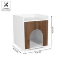 Ver imagem 2 de Mesa de Cabeceira Casinha Pet Cachorro com Almofada Agnes Branco/noronha