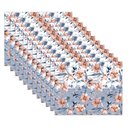 Ver imagem 1 de Kit Jogo Americano Floral/azul Branco - 12 Peças