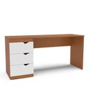 Ver imagem 3 de Escrivaninha Home Office 3 Gavetas 163cm Porto Politorno Móveis