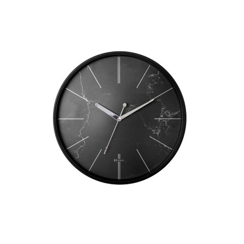 Relógio de Parede Preto Fosco Herweg 6860-262