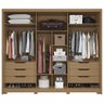 Guarda Roupa Casal 3 Portas de Correr Espelho New Guarapari - Jequitibá/offwhite - 2