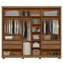 Ver imagem 6 de Guarda Roupa Casal Espelho 6p 260 Cm Araguaia Carvalho Fendi Moval