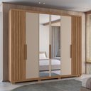 Ver mais imagens de Guarda Roupa Casal Espelho 6p 260 Cm Araguaia Carvalho Fendi Moval