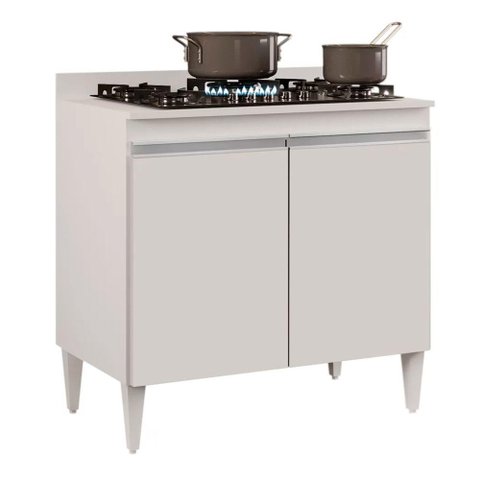 Balcão para Cooktop 2s Brenda Branco 80cm