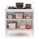 Ver imagem 5 de Balcão para Cooktop 2s Brenda Branco 80cm
