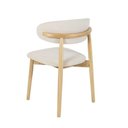 Ver imagem 4 de Cadeira de Jantar Frida Creme Base Madeira Assento e Encosto Estofado de Linho