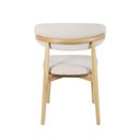 Ver imagem 5 de Cadeira de Jantar Frida Creme Base Madeira Assento e Encosto Estofado de Linho