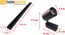 Ver imagem 5 de Kit Trilho Eletrificado 1m + 3 Spot Led 7w Preto 4000k Branco Neutro