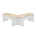 Ver mais imagens de Mesa Escrivaninha em L Canto Arredondado 1400x600 Netmobil - Dubai/branco