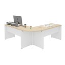Ver imagem 5 de Mesa Escrivaninha em L Canto Arredondado 1400x600 Netmobil - Dubai/branco