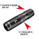 Ver imagem 3 de Monóculo Luneta 10-30x25 Profissional Tático Telescópio Lorben