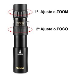 Monóculo Luneta 10-30x25 Profissional Tático Telescópio Lorben - 4