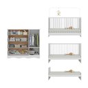 Ver imagem 3 de Berço 3 em 1 para Colchão 130x60cm com Cômoda 1 Porta 4 Gavetas Liz Multimóveis Mp4761 Branco