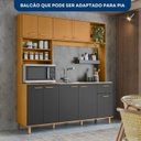 Ver imagem 6 de Armário de Cozinha 9 Portas 1 Gaveta Núria Yescasa Freijo/Ripado/Grafite Acetinado
