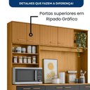 Ver mais imagens de Armário de Cozinha 9 Portas 1 Gaveta Núria Yescasa Freijo/Ripado/Grafite Acetinado