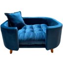 Ver imagem 1 de Sofá Caminha Grande Porte Pet Luxo em Sued Premium:azul