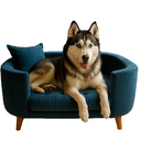 Ver imagem 2 de Sofá Caminha Grande Porte Pet Luxo em Sued Premium:azul