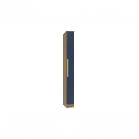 Guarda-roupa 1 Porta Kappesberg Adapt Nogueira/azul Profundo 25cm