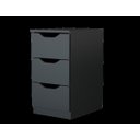 Ver imagem 2 de Gaveteiro com 3 Gavetas Armário com 3 Gavetas - Preto