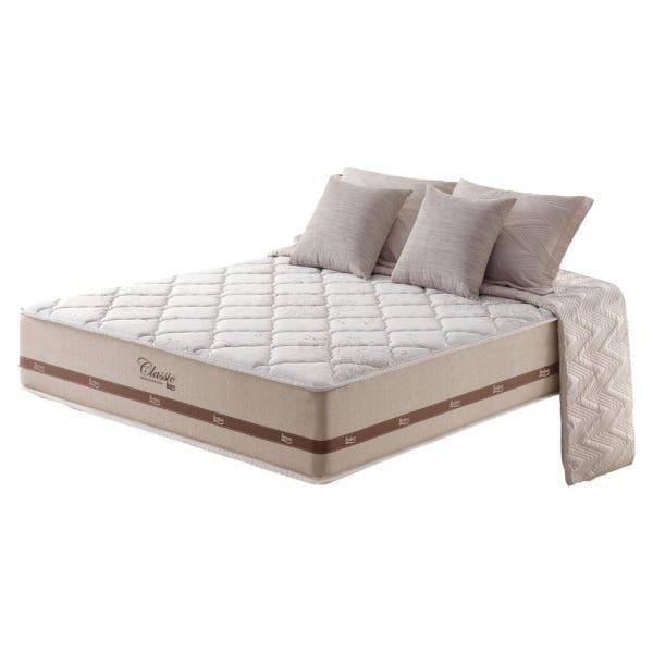 Colchão Casal de Molas Ensacadas - Anjos - Classic 138cm + Cama Box com Baú Marrom - 2