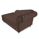Ver imagem 5 de Divã Chesterfield 1,65M Capitonado com Strass Suede Marrom - D'Rossi