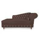 Ver imagem 3 de Divã Chesterfield 1,65M Capitonado com Strass Suede Marrom - D'Rossi