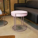 Ver imagem 2 de Puff Love Suede Rosa Bebê Base Industrial Rose