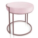 Ver imagem 1 de Puff Love Suede Rosa Bebê Base Industrial Rose
