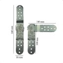 Ver imagem 5 de 10 Par Catraca para Encosto de Sofá Reclinável 4 Estágios Aço Galvanizado - Arkell