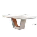 Ver imagem 2 de Mesa Rubi 220cm Madeira E Vidro Mobillare Off White