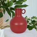 Ver imagem 2 de Vaso Bojudo Decorativo em Metal Marrom 15cm