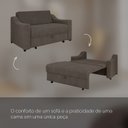 Ver imagem 5 de Sofá Cama Retrátil 158cm 2 Lugares Betim