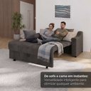 Ver imagem 4 de Sofá Cama Retrátil 158cm 2 Lugares Betim