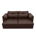 Ver imagem 6 de Sofá Retrátil Manual Sala de Estar Nolan Bipartido 175cm Conforto Premium em Couro Marrom Brilho G58