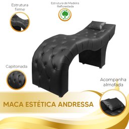 Maca Estofada para Clínica de Estética Facial em Capitonê Andressa Material Sintético - Star Confort - 7