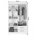 Ver imagem 5 de Guarda-roupa 4 Portas Nt 5005 Freijó com Off White - Notável