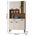 Ver imagem 4 de Armário de Cozinha com 1 Gaveta Milão Nogueira Off White