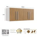 Ver imagem 4 de Módulo Aéreo 4 Portas 158,5cm em MDF Integrato