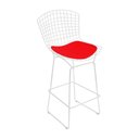 Ver imagem 2 de Kit 2 Banquetas Bistrô Bertoia Branca D60 com Assento Vermelho