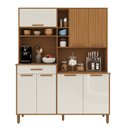 Ver imagem 2 de Armário de Cozinha Compacta Fidelitá Amsterdã 160cm 7 Portas 1 Gaveta com Tampo e Fundo