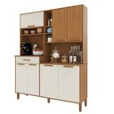 Ver imagem 3 de Armário de Cozinha Compacta Fidelitá Amsterdã 160cm 7 Portas 1 Gaveta com Tampo e Fundo