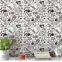 Ver imagem 2 de Papel de Parede Temático Comidas Marrom Escuro- 3,0x0,5m