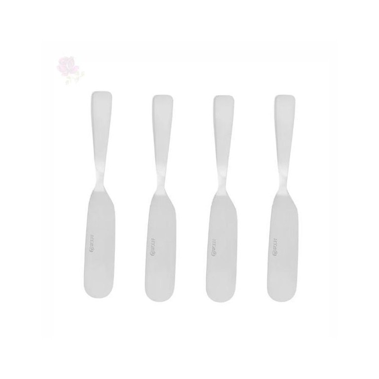 Kit Conjunto 4 Espátulas de Aço Inox Wolff