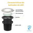 Ver imagem 4 de Balizador Embutido de Solo Smd 3w 3000k 270lm Ip67 Garantia 01 Ano